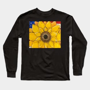 American Sunflower Long Sleeve T-Shirt